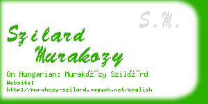 szilard murakozy business card